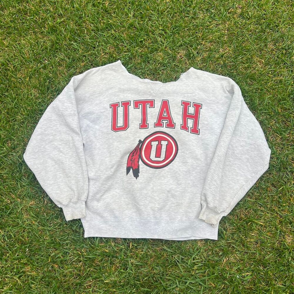 90s Utah university college state y2k sweater unisex size Xl